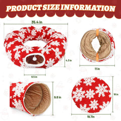 Lonepetu plush donut cave for comfy nap and play