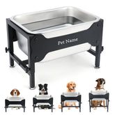 Lonepetu elevated stand with adjustable height for comfortable drinking