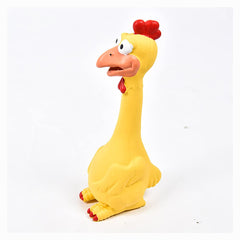 Long River horse toy rubber chicken bite for durable fetch and interactive play.