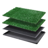 LOOBANI dog grass pad tray front view highlights compact, easy-clean design for apartment use