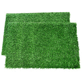 LOOBANI dog grass pee pad setup inside-use demonstrates ready-to-use potty solution for apartments.
