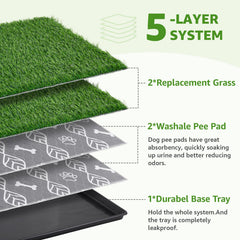 LOOBANI grass pad tray close-up highlights durable waste collection and simple rinse cleanup.