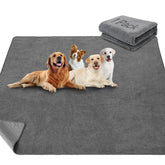 LOOBANI non-slip pee pad in gray laid on floor for quick cleanup