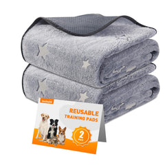 LOOBANI washable dog pee pad 2-pack front view with durable absorbent surface.