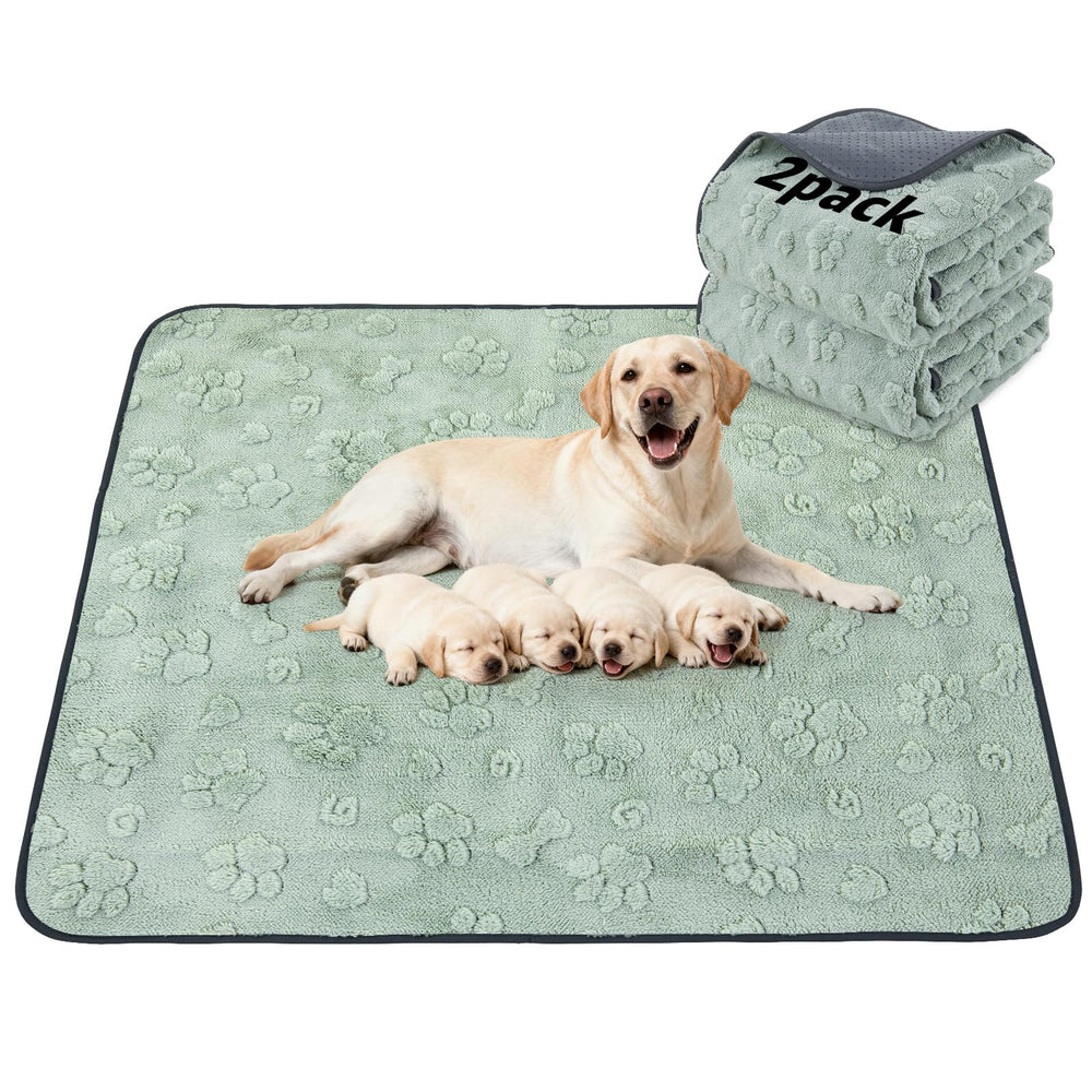 LOOBANI washable pee pads with dog patterns offer soft comfort and floor protection during training.