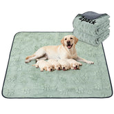 LOOBANI washable pee pads with dog patterns offer soft comfort and floor protection during training.