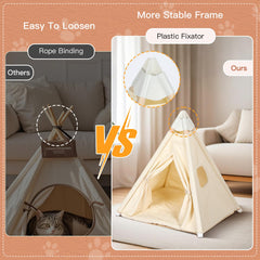 LOOBMBNS teepee frame with plastic connectors for stable shelter