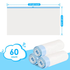 LoopTime liner fits automatic litter boxes at 21.65 by 11.81 inches.