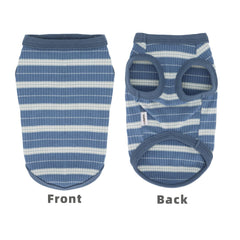 LOPHPETS navy rib fabric closeup with soft breathable texture.
