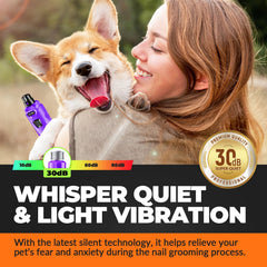 LOPSIC dog nail grinder with LED lights for precise visibility during trimming