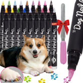 loqpol dog nail polish pen metallic colors—vivid shine for stylish paw nails.