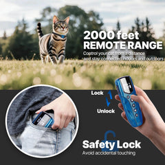 LOSULF IPX7 waterproof cat collar stays functional in rain or mud