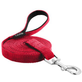 Loutep long line 15ft leash with padded handle for comfortable recall training outdoors.
