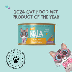 LOVE, NALA 12-pack packaging emphasizes convenient, trusted wet food.