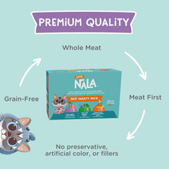 LOVE, NALA pate mackerel close-up emphasizing omega-rich flavor variety