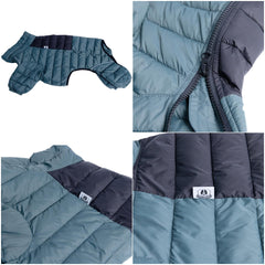 Lovelonglong ArmyGreen Dog Warm Coat back reflective strip boosts nighttime visibility