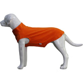Lovelonglong dog winter vest orange L front view shows bold color for visibility and warmth
