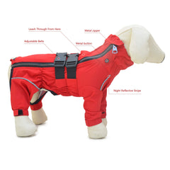 Lovelonglong jacket features a leash hole for easy control during walks