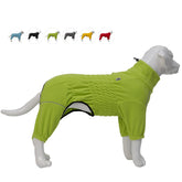 Lovelonglong Warm Dog Coat front view shows windproof outer shell for cold-day protection