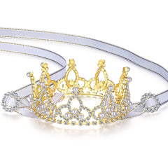 Lovelyshop pet crown with gold-silver finish adds regal flair during celebrations