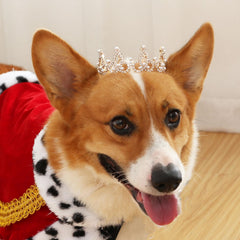 Lovelyshop royal family rhinestone pearl crown closeup highlighting sparkling details for photos