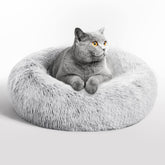 Love's cabin calming cat bed donut shape offers a secure, cozy nap zone.