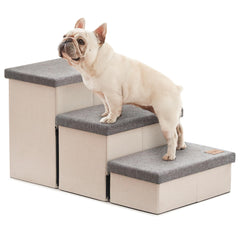 Love's cabin dog stairs assembly video demonstrates quick setup for busy homes.