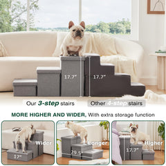Love's cabin dog stairs non-slip bottom for steadier climbs