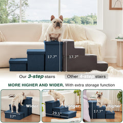 Love's cabin dog stairs non-slip bottom provides stable climbs on any floor.