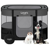 Love's cabin pet playpen safety design with reinforced corners for secure use