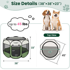 Love's cabin portable playpen with carry case for travel and storage