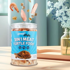 Loves4Pets turtle food meal-time easy-feed cubes that soften in water