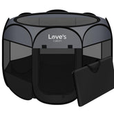 Love's cabin pet playpen 8-panel circle setup for versatile indoor or outdoor use