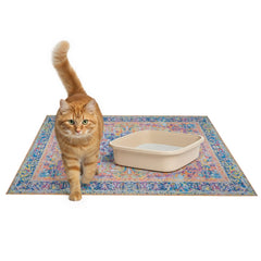 Lovewag cat litter mat 36x48 front view captures litter to protect floors
