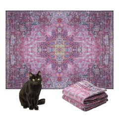 Lovewag Pets cat litter mat 2 pack action dump and wash demonstrates easy cleanup