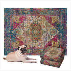 Lovewag Washable Dog Pee Pad Bohemian Jewel 36x48 decor-friendly protection and easy cleanup