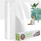 Lovinch heavy-duty cat scratch protector on couch edge protects upholstery from claws.