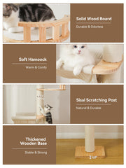 LOVINFURBABY solid wood construction provides sturdy play and climbing for multiple cats.