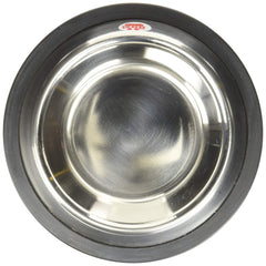 Loving Pets no-tip dog bowl 8oz dish detail shows stainless steel durability.