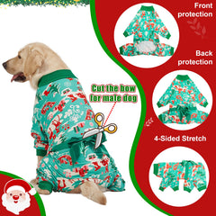 LovinPet holiday dog pajamas in aqua print, ideal for festive lounging