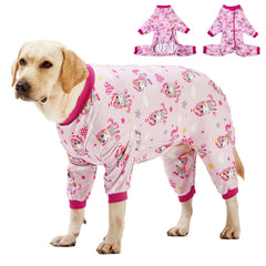 LovinPet dog shirt for large dogs with unicorn rose pink print offers stylish comfort