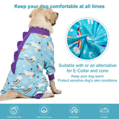 LovinPet large dog pajamas close-up of soft cotton-poly blend for breathable all-season wear.