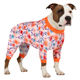 LovinPet large dog pajamas wildflowers flame print front view for cozy coverage.