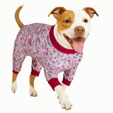 LovinPet Pittbull Pjs bouquet print on a large dog for stylish photos