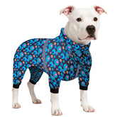 LovinPet PJS dog jumpsuit green bubble print hoodie for easy wear