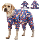 LovinPet PJS Pit Bull con estampado Tigre Jardín azul y rosa, cómodo para dormir.