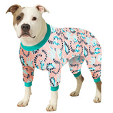 LovinPet PJS pitbull fabric closeup highlighting soft stretch fabric for comfort.