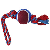 LOVINPUP rope toy with red ball for aggressive chewers and tug play.