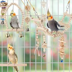 lovyoco bird ladder bridge versatile climbing toy for small to medium birds