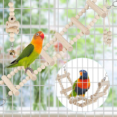 lovyoco parrot perch stand safe wooden resting and chewing